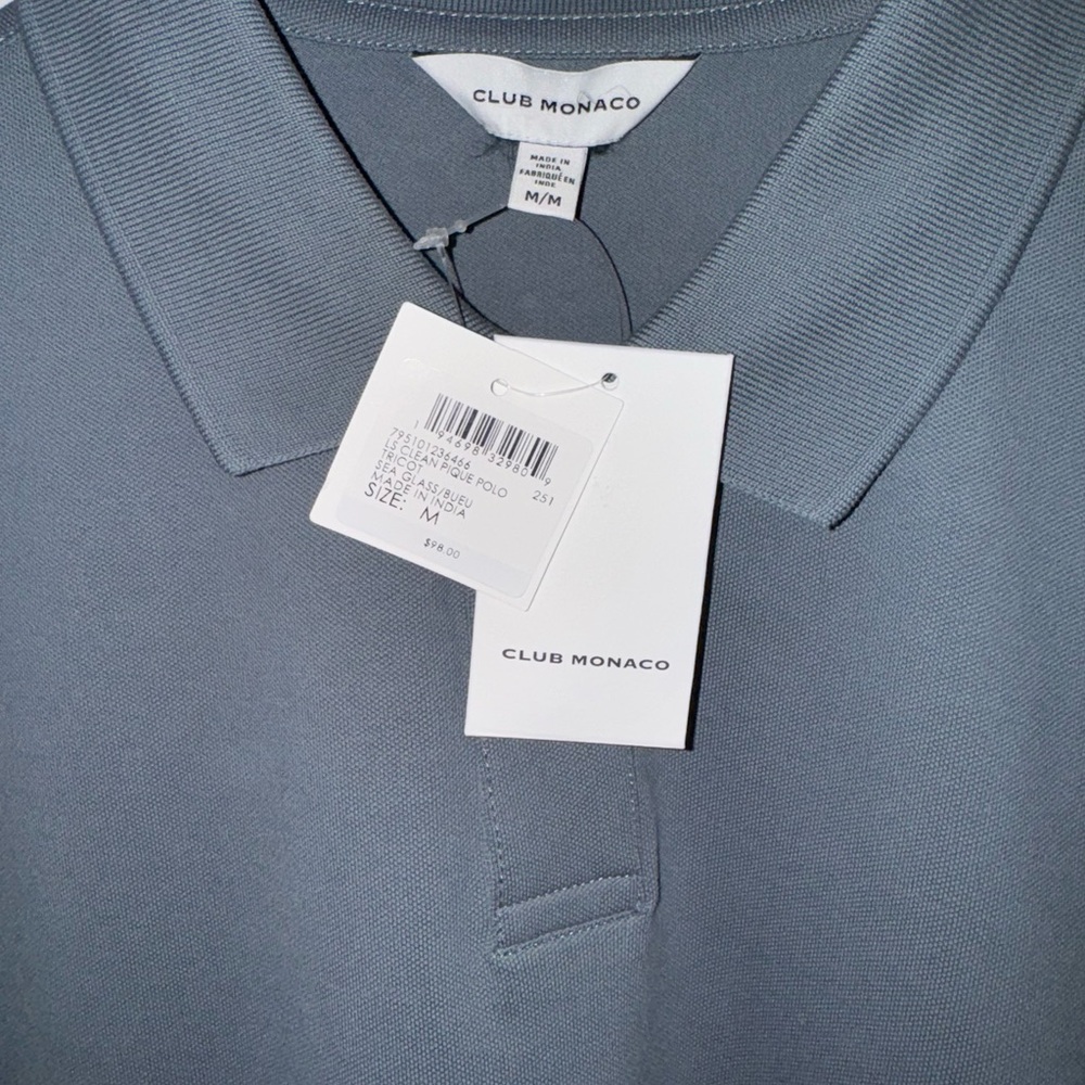 Club Monaco Blue Polo Shirt (SOLD) - Picture 3 of 3